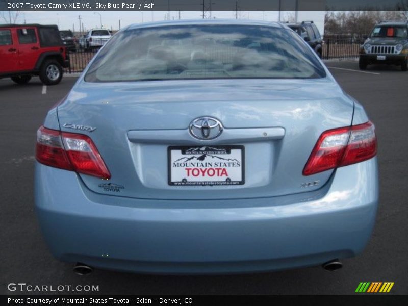 Sky Blue Pearl / Ash 2007 Toyota Camry XLE V6