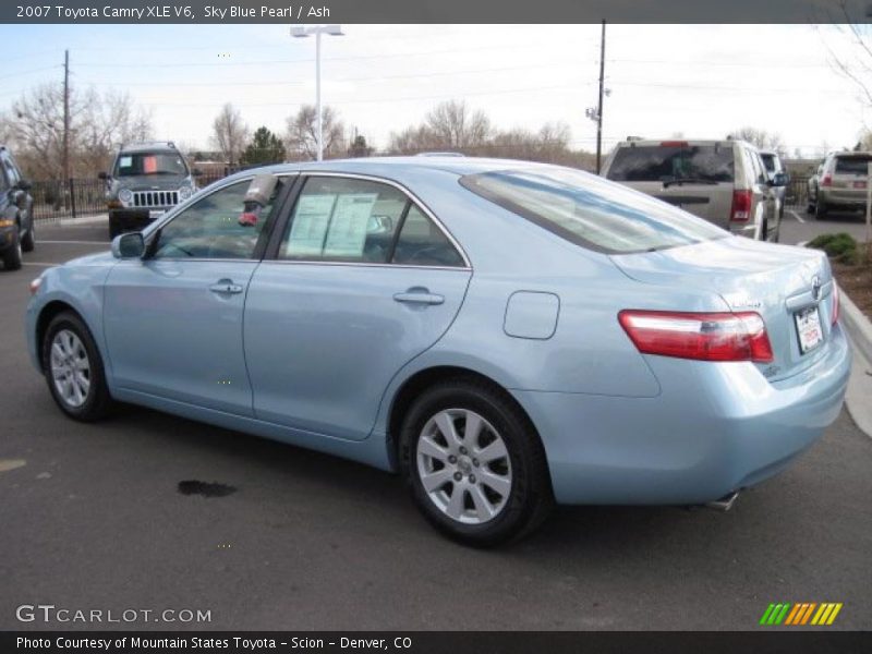 Sky Blue Pearl / Ash 2007 Toyota Camry XLE V6