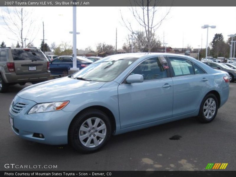 Sky Blue Pearl / Ash 2007 Toyota Camry XLE V6