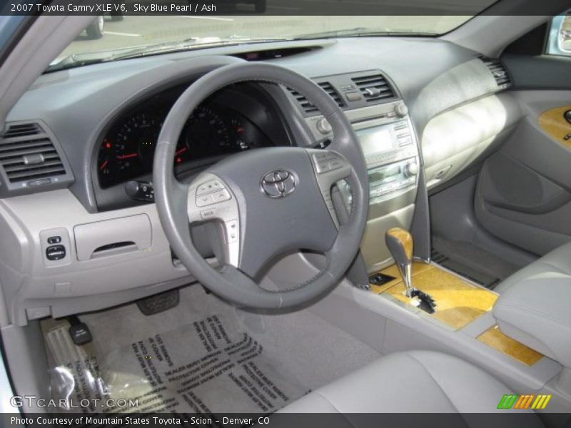 Sky Blue Pearl / Ash 2007 Toyota Camry XLE V6