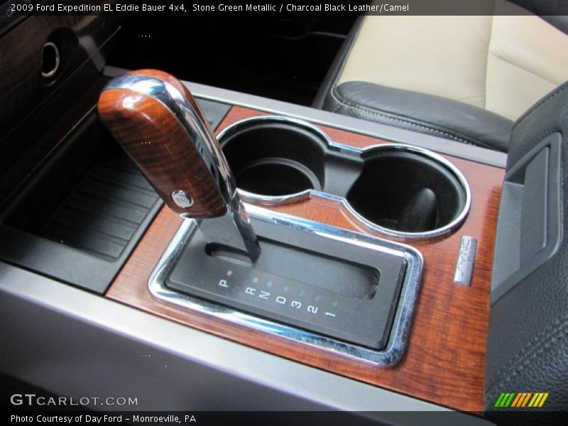Stone Green Metallic / Charcoal Black Leather/Camel 2009 Ford Expedition EL Eddie Bauer 4x4