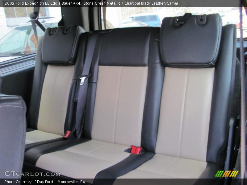 Stone Green Metallic / Charcoal Black Leather/Camel 2009 Ford Expedition EL Eddie Bauer 4x4