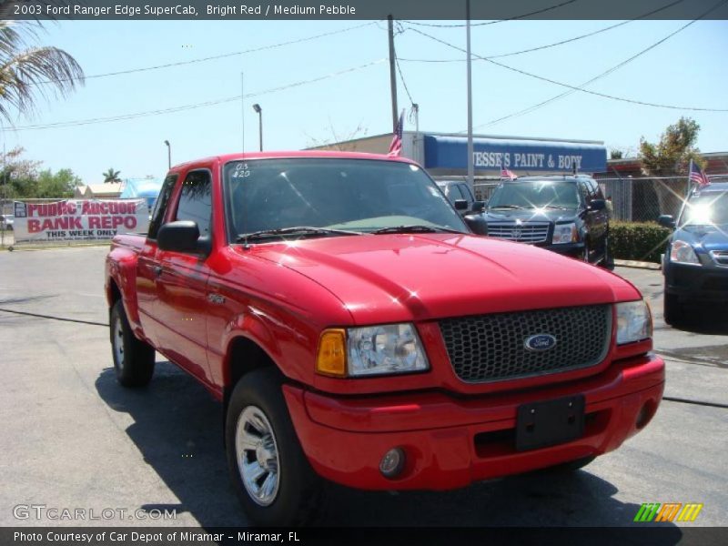 Bright Red / Medium Pebble 2003 Ford Ranger Edge SuperCab