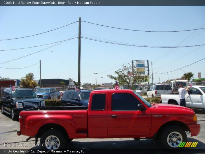 Bright Red / Medium Pebble 2003 Ford Ranger Edge SuperCab