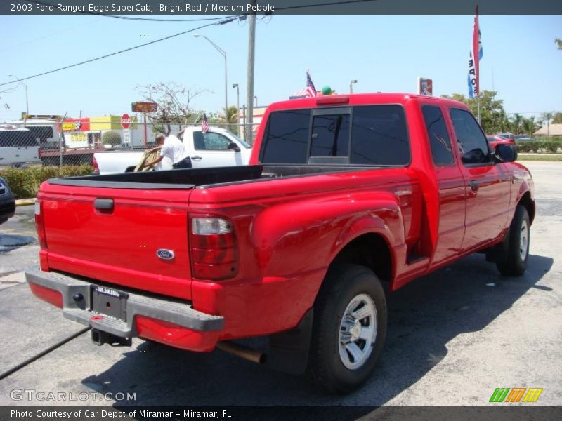 Bright Red / Medium Pebble 2003 Ford Ranger Edge SuperCab