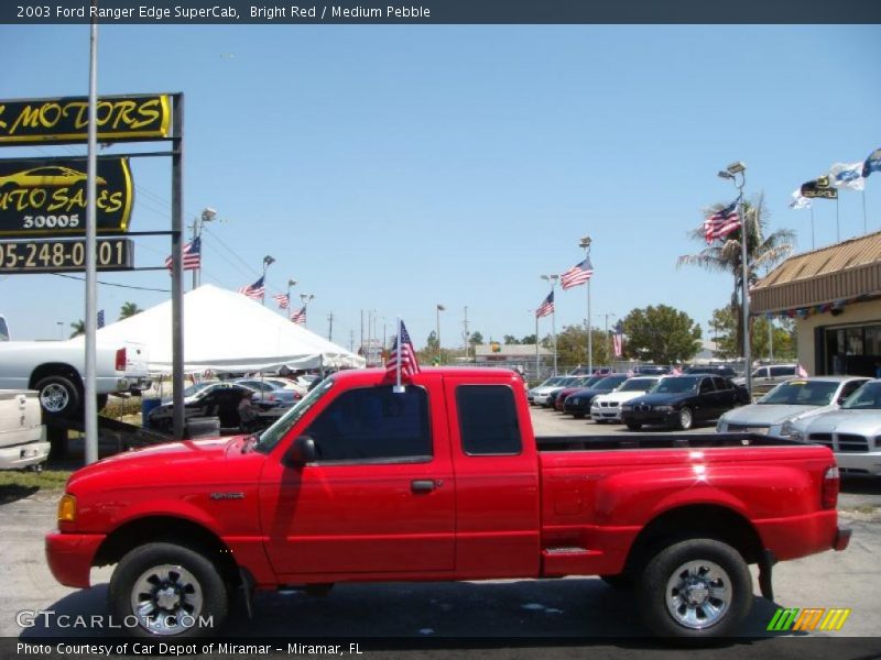 Bright Red / Medium Pebble 2003 Ford Ranger Edge SuperCab