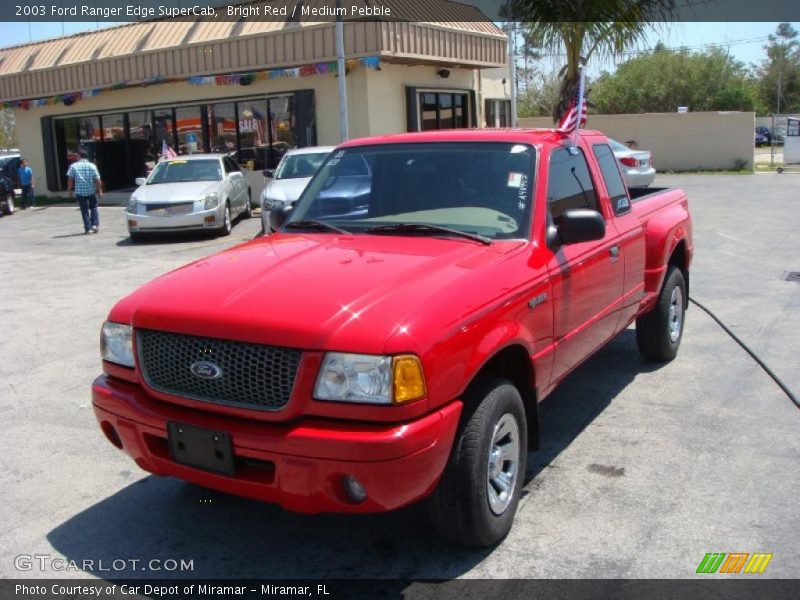Bright Red / Medium Pebble 2003 Ford Ranger Edge SuperCab