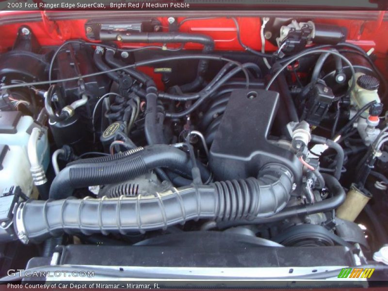 Bright Red / Medium Pebble 2003 Ford Ranger Edge SuperCab