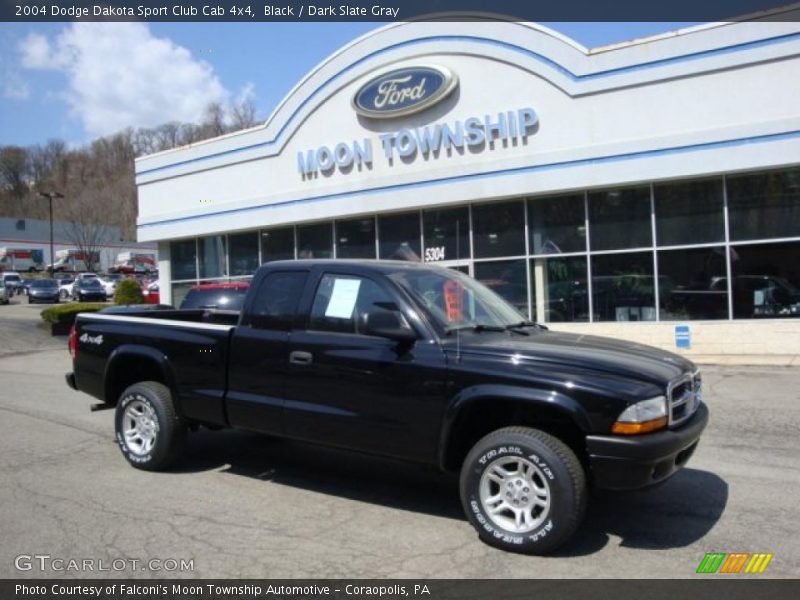 Black / Dark Slate Gray 2004 Dodge Dakota Sport Club Cab 4x4