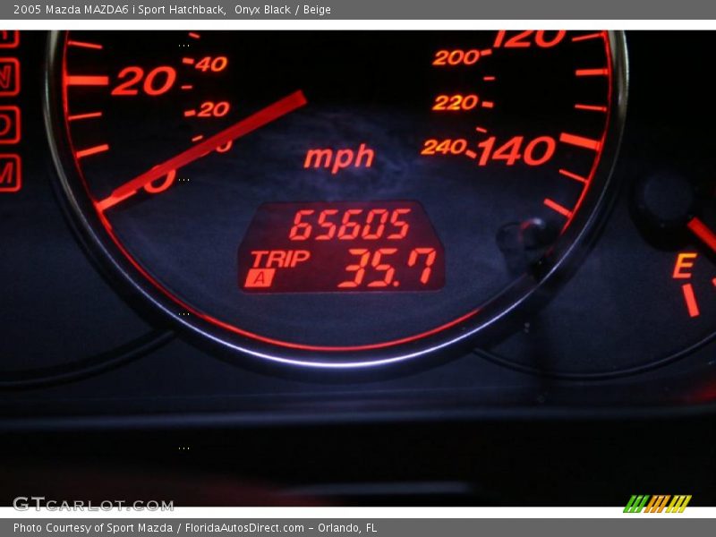 Onyx Black / Beige 2005 Mazda MAZDA6 i Sport Hatchback
