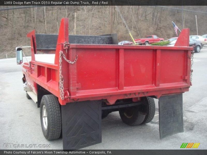 Red / Red 1989 Dodge Ram Truck D350 Regular Cab Dump Truck
