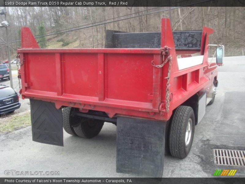 Red / Red 1989 Dodge Ram Truck D350 Regular Cab Dump Truck