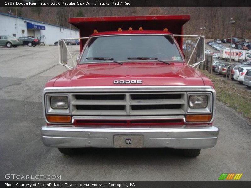 Red / Red 1989 Dodge Ram Truck D350 Regular Cab Dump Truck