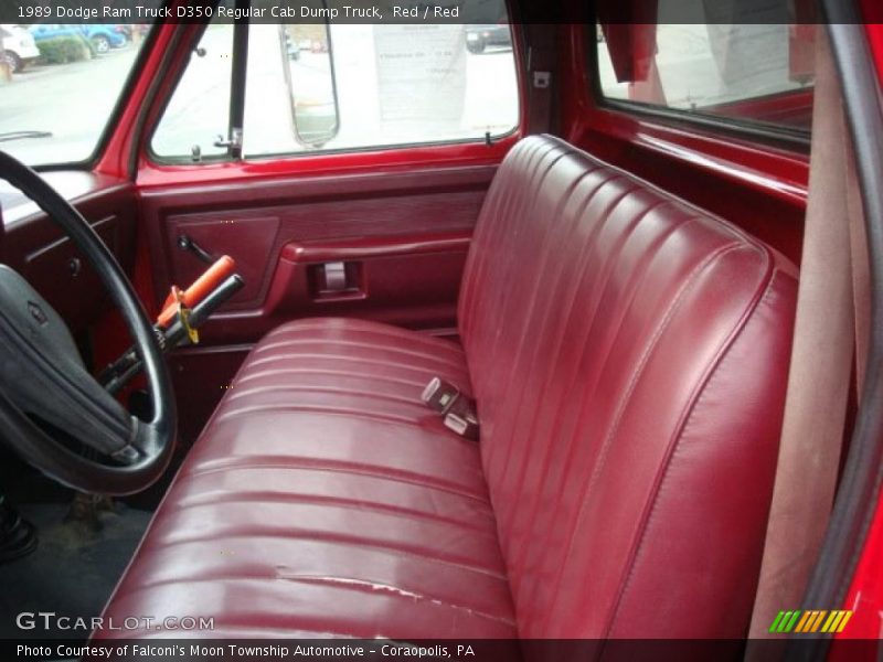 Red / Red 1989 Dodge Ram Truck D350 Regular Cab Dump Truck