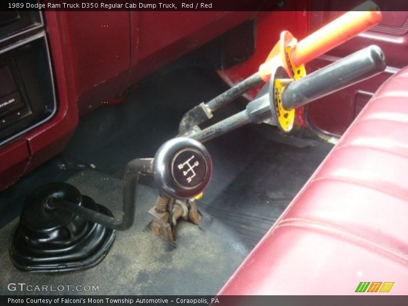 Red / Red 1989 Dodge Ram Truck D350 Regular Cab Dump Truck