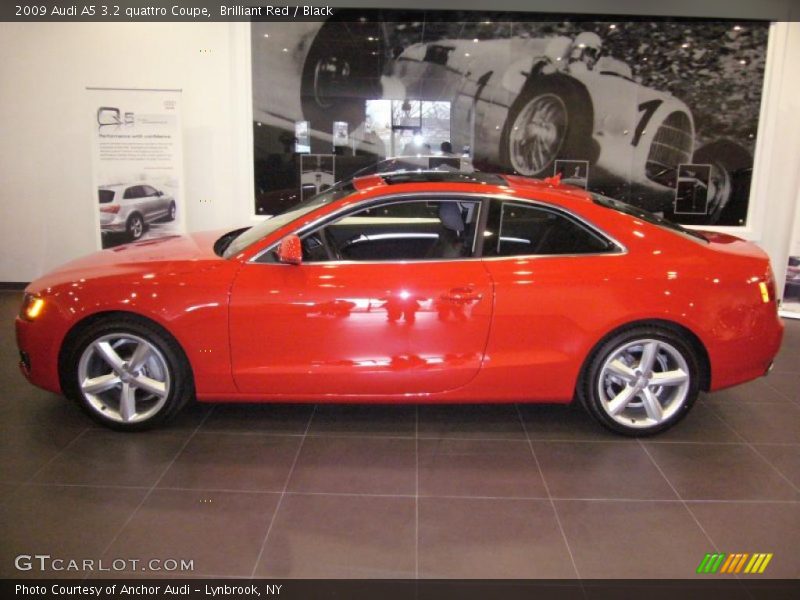 Brilliant Red / Black 2009 Audi A5 3.2 quattro Coupe