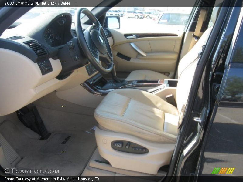 Jet Black / Beige 2003 BMW X5 3.0i