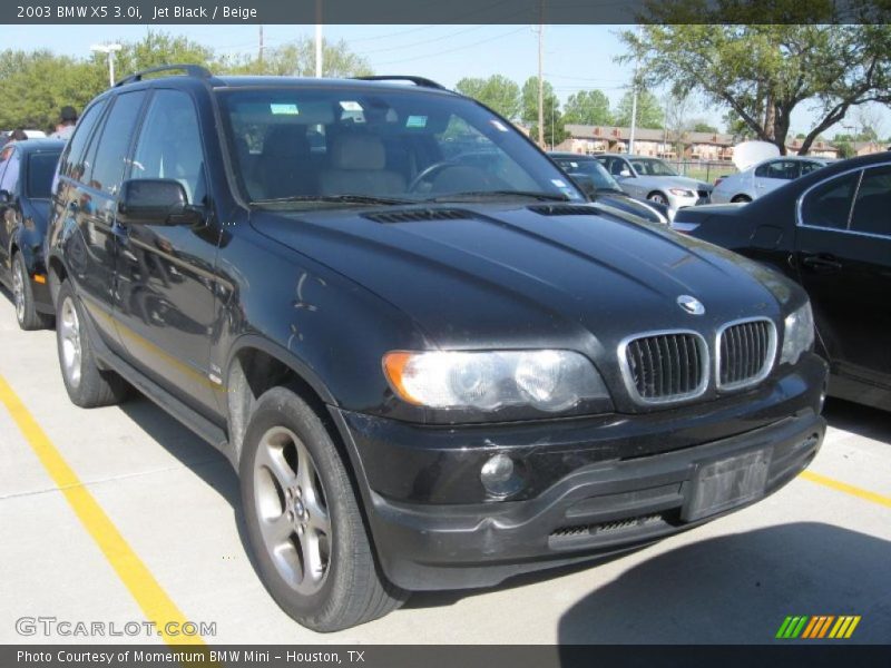 Jet Black / Beige 2003 BMW X5 3.0i