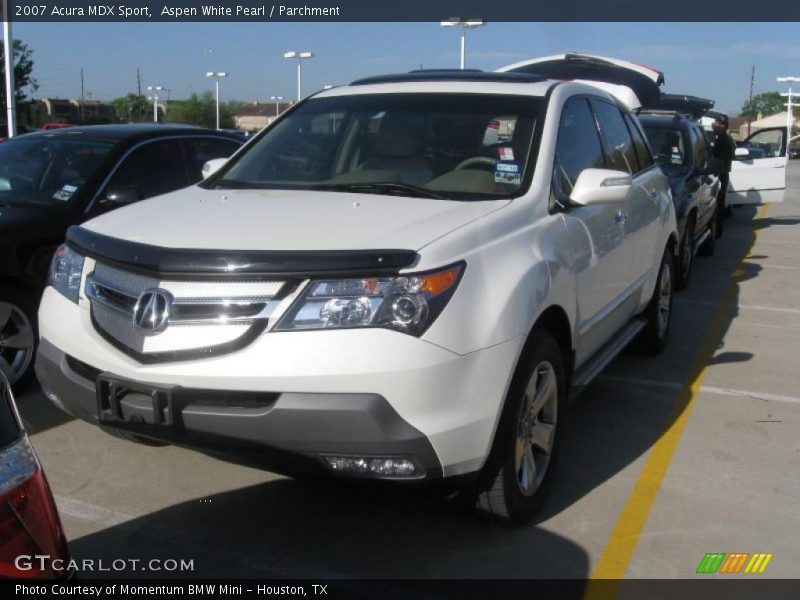 Aspen White Pearl / Parchment 2007 Acura MDX Sport