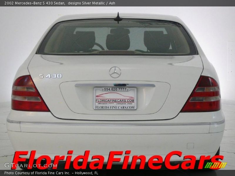 designo Silver Metallic / Ash 2002 Mercedes-Benz S 430 Sedan