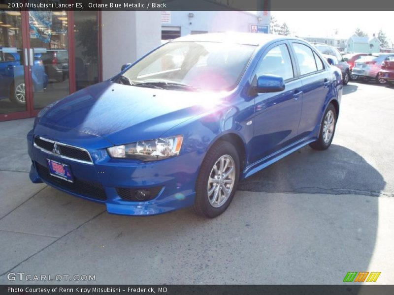 Octane Blue Metallic / Black 2010 Mitsubishi Lancer ES