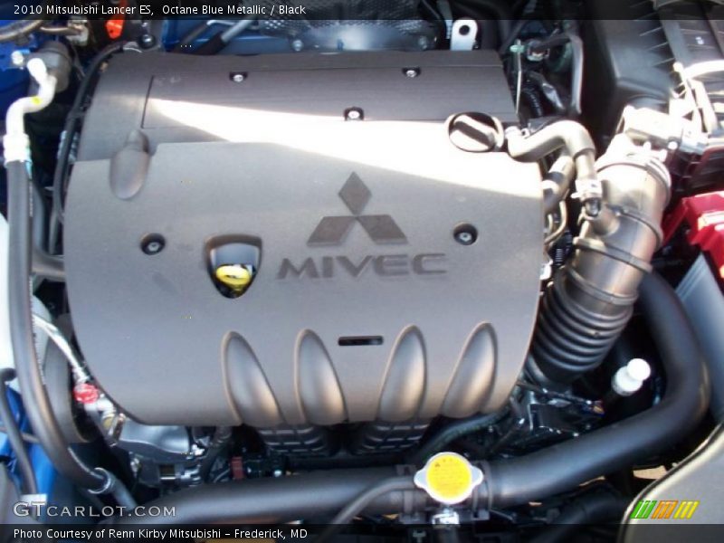 Octane Blue Metallic / Black 2010 Mitsubishi Lancer ES