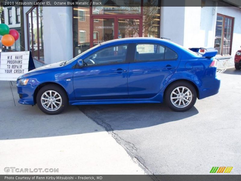 Octane Blue Metallic / Black 2010 Mitsubishi Lancer ES
