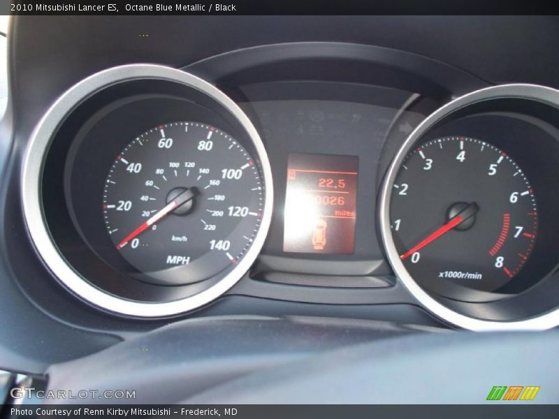 Octane Blue Metallic / Black 2010 Mitsubishi Lancer ES