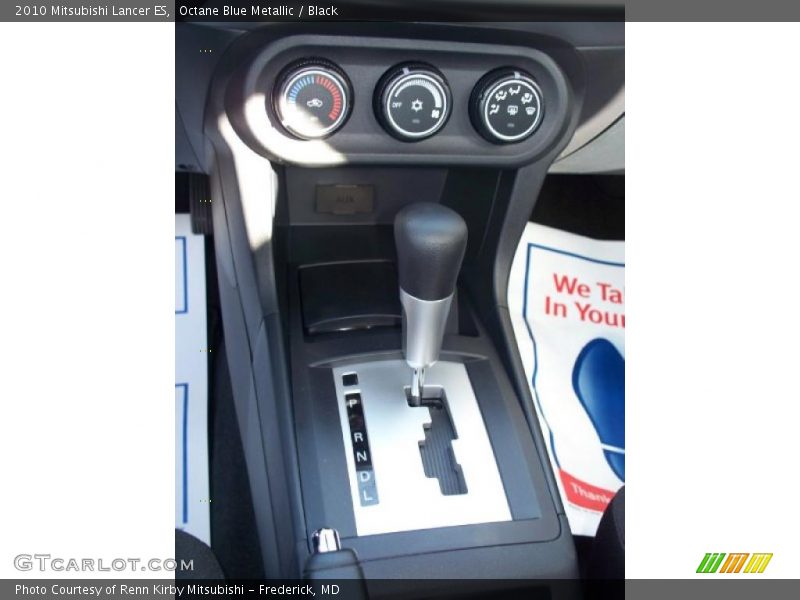 Octane Blue Metallic / Black 2010 Mitsubishi Lancer ES