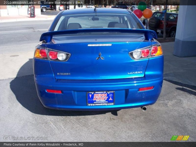 Octane Blue Metallic / Black 2010 Mitsubishi Lancer ES