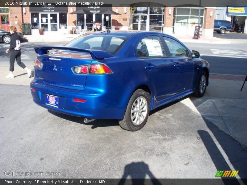 Octane Blue Metallic / Black 2010 Mitsubishi Lancer ES