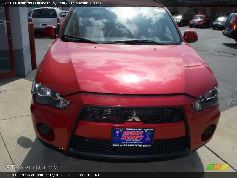Rally Red Metallic / Black 2010 Mitsubishi Outlander ES