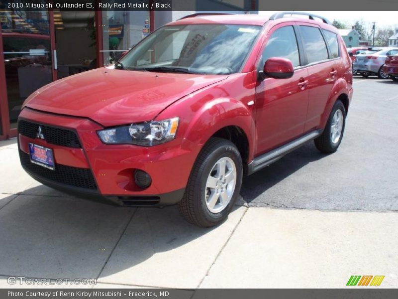Rally Red Metallic / Black 2010 Mitsubishi Outlander ES