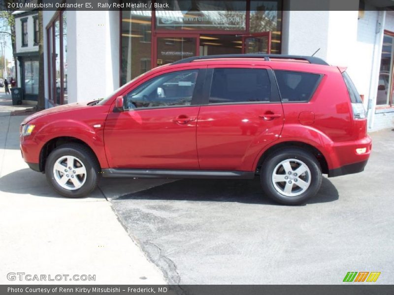 Rally Red Metallic / Black 2010 Mitsubishi Outlander ES