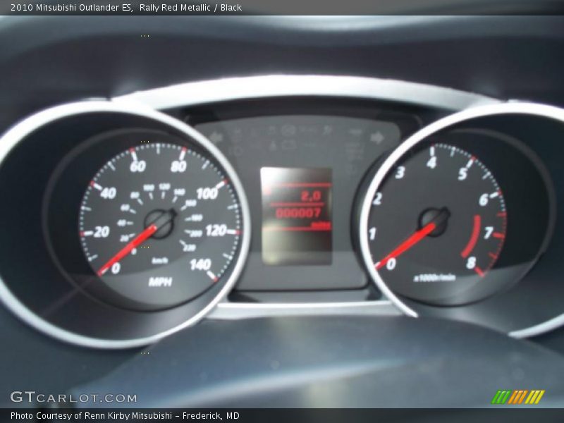 Rally Red Metallic / Black 2010 Mitsubishi Outlander ES