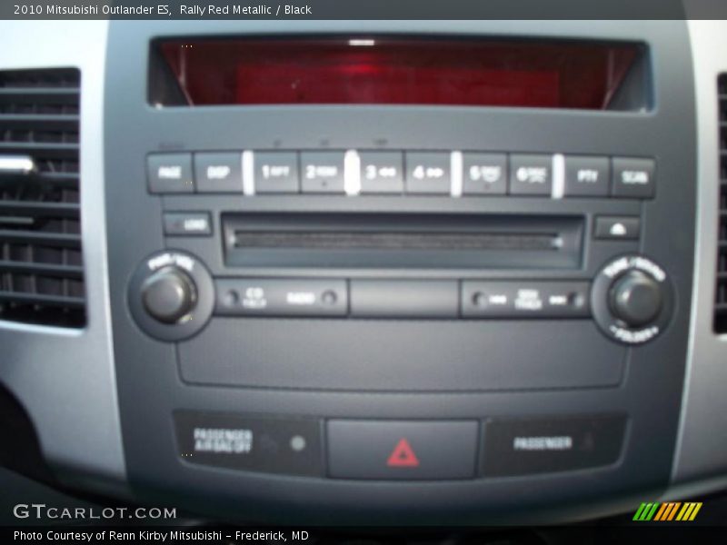 Rally Red Metallic / Black 2010 Mitsubishi Outlander ES