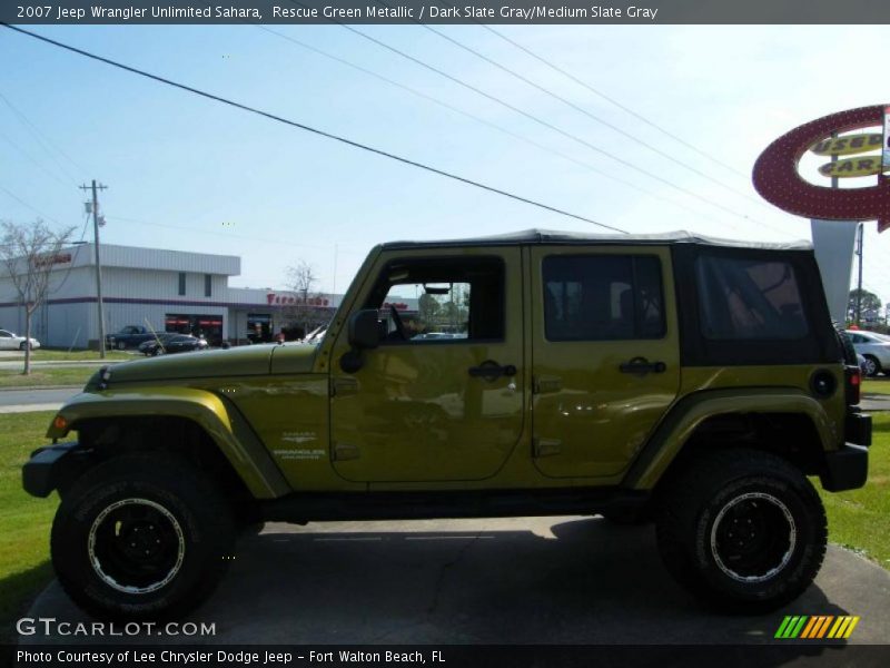 Rescue Green Metallic / Dark Slate Gray/Medium Slate Gray 2007 Jeep Wrangler Unlimited Sahara