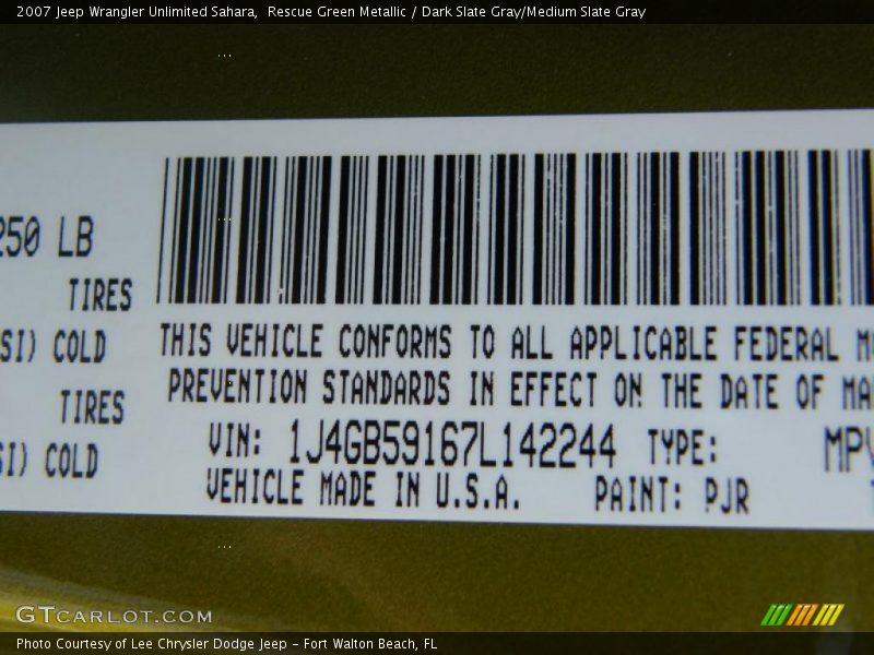 Rescue Green Metallic / Dark Slate Gray/Medium Slate Gray 2007 Jeep Wrangler Unlimited Sahara