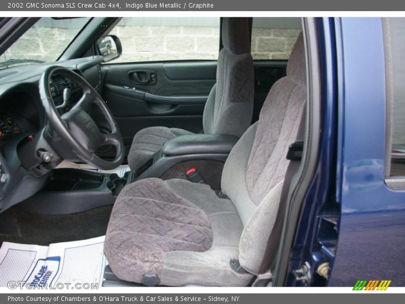 Indigo Blue Metallic / Graphite 2002 GMC Sonoma SLS Crew Cab 4x4