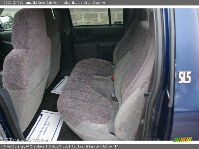 Indigo Blue Metallic / Graphite 2002 GMC Sonoma SLS Crew Cab 4x4