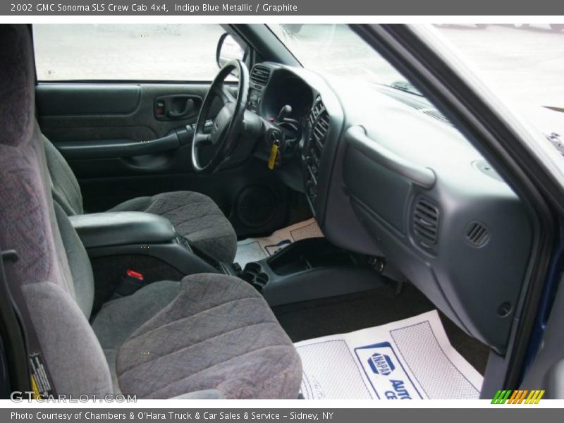 Indigo Blue Metallic / Graphite 2002 GMC Sonoma SLS Crew Cab 4x4