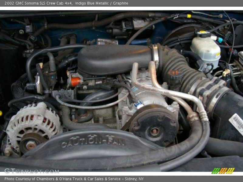 Indigo Blue Metallic / Graphite 2002 GMC Sonoma SLS Crew Cab 4x4