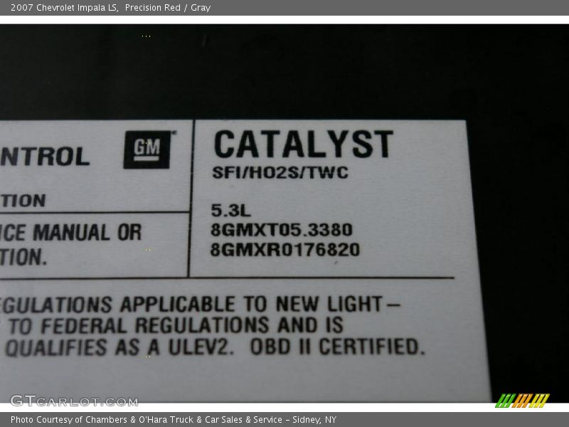 Precision Red / Gray 2007 Chevrolet Impala LS