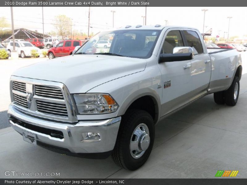 Bright White / Dark Slate 2010 Dodge Ram 3500 Laramie Crew Cab 4x4 Dually