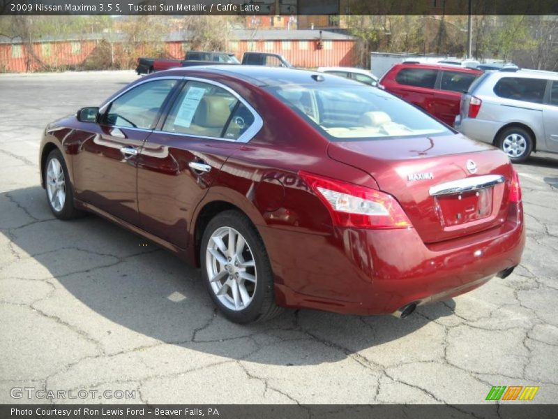 Tuscan Sun Metallic / Caffe Latte 2009 Nissan Maxima 3.5 S