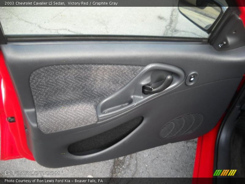 Victory Red / Graphite Gray 2003 Chevrolet Cavalier LS Sedan