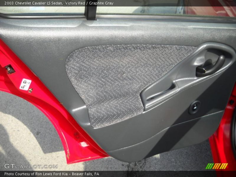 Victory Red / Graphite Gray 2003 Chevrolet Cavalier LS Sedan