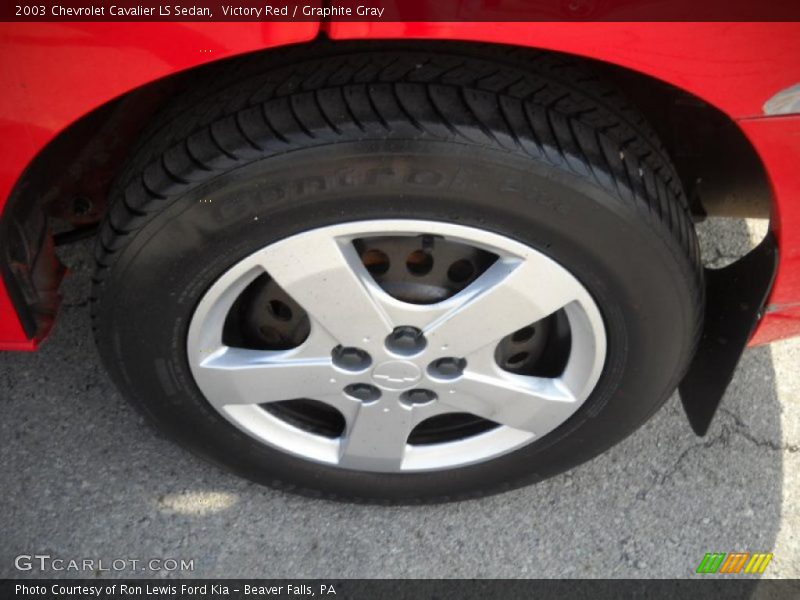 Victory Red / Graphite Gray 2003 Chevrolet Cavalier LS Sedan