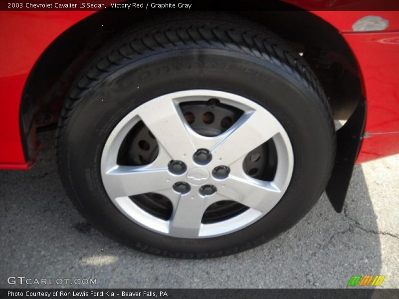 Victory Red / Graphite Gray 2003 Chevrolet Cavalier LS Sedan