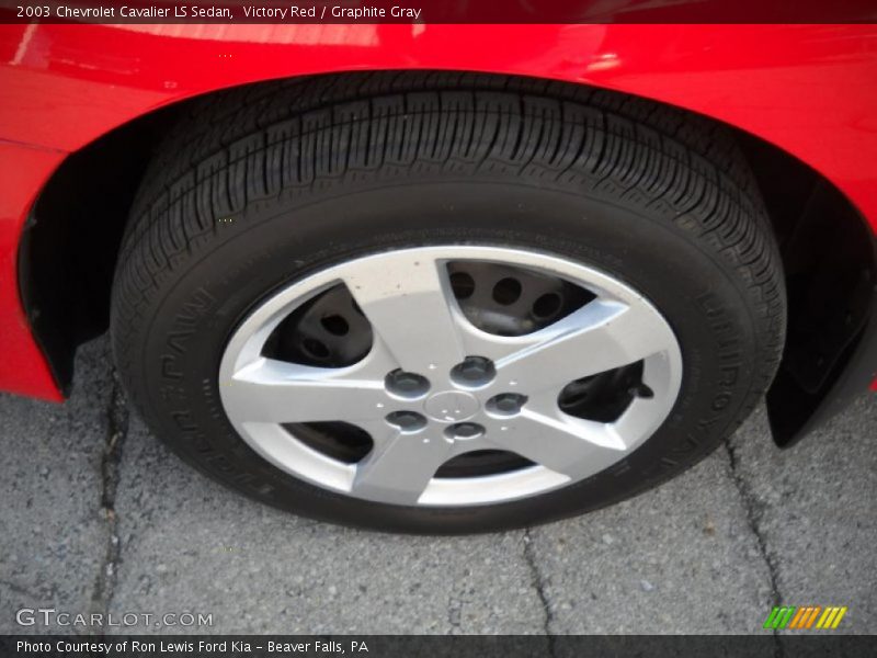 Victory Red / Graphite Gray 2003 Chevrolet Cavalier LS Sedan